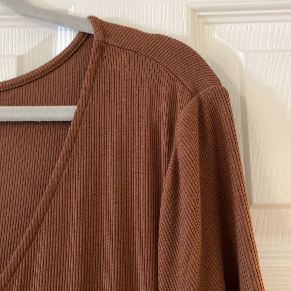 DAILY RITUAL BODY SHAPE DRESS SIZE XL BRAND NEW COLOR BROWN VERY SOFT - Picture 5 of 16
